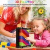 LXS 3D Pin Art Board Toy, Colourful Plasic Board Size(3.75 x 5 inches), Classic Pin Impression Art Toys Sculpture for Children Kids