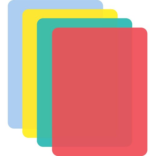Cut N' Funnel Multi-Color Flexible Plastic Cutting Board Mats 4 Pack Made in the USA Colored Coded, BPA Free, 11.5” x 15”