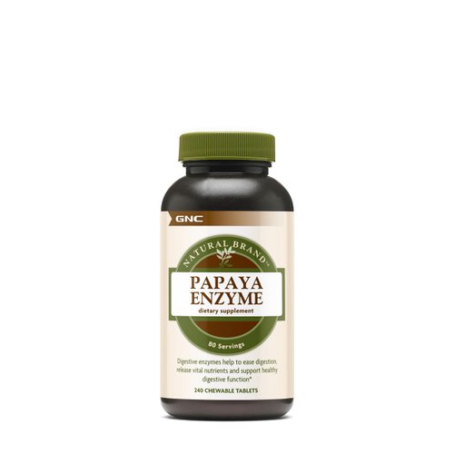 GNC Natural Brand Papaya Enzyme, 240 Tablets, Supports Healthy Digestive Function