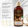 WOW Skin Science Coconut Oil Milk Shampoo - Hair Growth, Hydrating and Curl-Defining Formula for Curly, Wavy Hair for Men & Women - No Sulfates, No Parabens