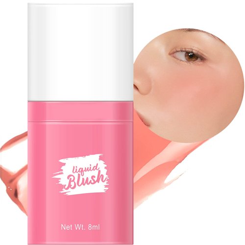 Pink Liquid Blush Makeup, Liquid Blush for Cheeks, Cream Matte Blush Liquid, Natural Looking, Mothers Day Gifts Waterproof, Lightweight, Breathable Feel, Long-Wearing, Dewy Finish 0.27 Fl Oz(02#)
