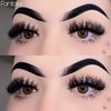 Miss Kiss 1 Pair Lashes 3D Mink Lash Natural Look Eye Lashes Soft Fluffy False Lash Cat Eye Fake Eyelashes Wispy Handmade Eyelash Strips Pack Can be Reusable 12 MM MK27