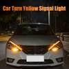 Car LED Strip Lights, 2Pcs 24 Inch Flexible LED Headlight Strips Dual Color White Turn Signal Yellow Lights Waterproof Car Daytime Running Light Strip for Truck SUV