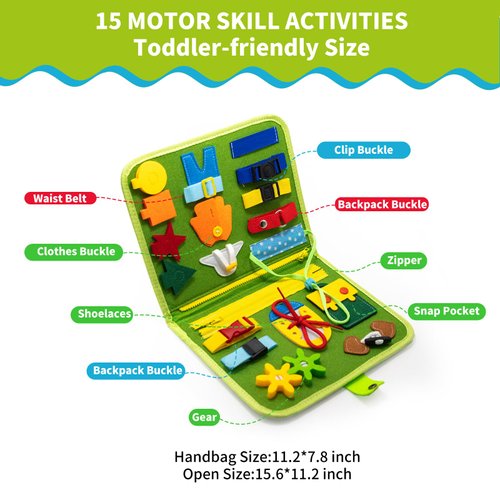 TOYLER Busy Board Toddler Travel Toys Sensory Toys for Toddlers 3 4, Montessori Learning Toys for Toddlers Activities Board, Educational Toys for 3 4 Year Old Boys Girls Gift (Farm)