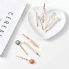 Mehayi 20 PCS Macaron Pearls and Acrylic Resin Hair Clips, Handmade Cute Hair Barrettes Bobby Pins, Glitter Crystal Geometric Hairpin, Elegant Gold Hair Accessories, Gifts for Women Girls…