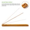 Bamboo Wood Incense Holder for Sticks with Adjustable Angle, Incense Burner with Ash Catcher, 9.8 Inches