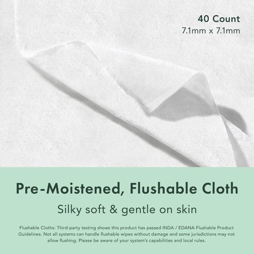 Rael Feminine Wipes, Flushable Wipes pH Balanced - Travel Size, All Skin Types, Paraben Free, Daily Use (10 Count, Pack of 4)