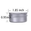 1 Ounce Aluminum Tin Jar Refillable Containers 30ml Aluminum Screw Lid Round Tin Container Bottle for Cosmetic,Lip Balm, Cream, 12 Pack.