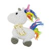 PETFLY Dog Teeth Cleaning Cotton Crochet Squeaky Dog Toy for Small Dog - Magic Unicorn