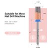 MelodySusie Tapered Barrel Nail Drill Bits, 3/32'' Carbide Tungsten Bits, Suitable for Manicure Pedicure Cuticle Gel Polishing, Technicians Bits, Silver & Rose Gold, Series Bit-S, Medium