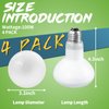 LUCKY HERP 4 Pack 100W Reptile Heat Lamp Bulb (2nd Gen), Amphibian Basking Light Bulb, Reptile Daylight Bulb for Turtle, Bearded Dragon, Lizard Heating Use