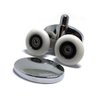 Smooth Set of 4 New Oval Metal Alloy Double Wheel Shower Door Rollers 23mm