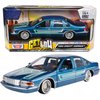 Motormax 1993 Chevrolet Chevy Caprice Lowrider 1:24 Diecast Model Blue w/Graphics Get Low 79022 by All Star Toys