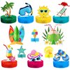 12 Pieces Beach Honeycomb Centerpieces Pool Party Cake Balls Table Toppers Beach Party Supplies Pool Party Decorations for Beach Birthday Party Favors
