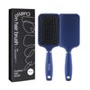 RHOS Paddle Hair Brush for Men-Detangler Hair Brush for Wet&Dry Hair-Square Cushion Hair Brush with Nylon Bristles for Detangling,styling-Plastic Hair Brush for Thin,Short,Think Hair(1 Pack-Blue)