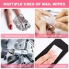 NXJ INFILILA Lint Free Nail Wipes 600PCS Absorbant No Lint Nail Wipes For Gel Nail Natural Wood Pulp Nail Polish Remover Pads for Professional Soak Off Gel Nail Polish remover & UN-DRY Gel Polish