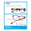 DOOViC 4 Pack Fashion Striped Computer Reading Glasses Blue Light Blocking Anti Eyestrain Spring Hinge Stylish Readers for Women 2.50 Strength