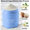 Creamy Coconut Collagen Milk Bath Soak Powder Moisturize & Soften Skin – Vanilla Jasmine Luxury Spa Bubble Bath Salt Mother's Birthday Christmas Relaxation Gifts for Women Perfect Stocking Stuffers