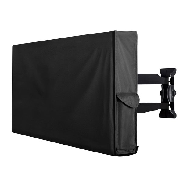 PureFit Outdoor TV Cover 43 inch Weatherproof Waterproof Outside TV Covers 40-43 inch TV Protector Enclosure for Flat Screen TVs, Fits up to 39.5"W x 25"H x 5.5"D, Black