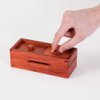 Bits and Pieces - Secret Money Box IV Red Brainteaser - Wooden Puzzle Gift Box - Secret Compartment Brain Game