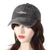 ZLYC Embroidered Cotton Baseball Cap Adjustable Strapback Hat (Shark Grey)