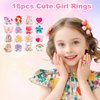 ELEMIRSA Jewelry Toys for Girls Toddler Lovely Rings Clip on Earrings Kids Necklace Bracelet Set Gift for Girls