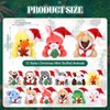 Blueweenly 24 Pcs Mini Christmas Stuffed Animal Bulk Christmas Plush Keychain Decorations Xmas Small Plush Animal Toys with Santa Hat Christmas Tree Plush Ornaments for Award Party Favors Gifts Decor