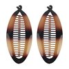 Set of Two Tortoise Shell 5 Inch Banana Clip Hair Clincher Rounded Edges Hair Comb