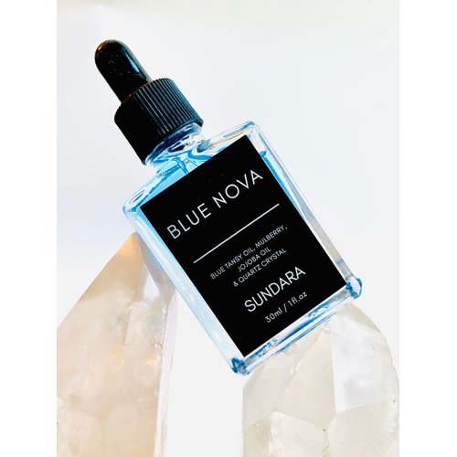 Sundara Blue Nova Acne Oil- Blue Tansy Acne Treatment For Face, Chest & Back. Reduces Redness & Calms Inflamation. For Acne Prone, Sensitive & Oily Skin. Stop Breakouts Now.