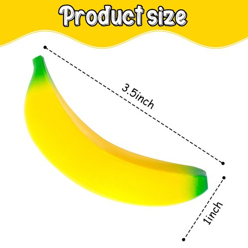 LovesTown 30PCS Banana Stress Toys, Stretchy Banana Fidget Toys Mini squishies Banana Toys for Stress Relief Kids Adults Party Favors