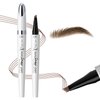 Eyebrow Pencil 4 Fork tip Design Stereoscopic Eye Makeup Eyebrow Makeup, Long Lasting, Waterproof and Smudge-proof Eyebrow Pen Light Brown