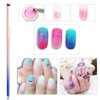 HYWWPFLAY 6pieces Ombre Nail Brush Wood Nail Pen Ombre Brush for Gel Nails Nail Gradient Brush Nail Design Brushes Nail Painting Kit Nail Art Tools Acrylic Nail Accessories