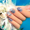 168 Pieces Christmas Full Wrap Nail Art Stickers Snowflakes Snowman Deer Nail Polish Stickers Self-Adhesive Holiday Winter Nail Art Decal Strips with Nail File for Women DIY Nail Decoration