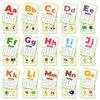 30PCS Letter Cognition Flash Cards for Kids,Reusable English Alphabet Flashcards Waterproof,Portable Alphabetic Flash Card,Educational Learning Card for Toddles