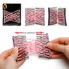 4 PCS Magic Elastic Hair Comb, Stretch Bead Pearls Hair Clips Double Slides Stretching Crystal Hairpins Combs for Women Girl Popular DIY Hair Styling Accessories ( Red Blue White Pink )