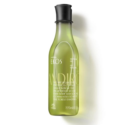natura - Ekos Andiroba Restorative Creamy Shower Gel - Protects & Hydrates Skin - Maintains pH - Body Wash - Vegan Skin Care - Brazilian Beauty Secrets - Self Care & Body Care - 6.5 fl oz (195ml)