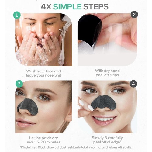 Nose Pore Strips For Pore Cleansing | Deep Cleansing Nose Strips For Instant And Painless Blackheads Removal | Deep Purifying Blackhead Remover Strips for Nose