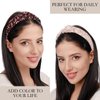 Amariver 4 Pcs Knotted Headbands for Women Floral Headband Boho Hair Band Black Pink Beige Curry Fashion Head Band Elastic Trendy Headbands Stylish Hair Accessories for Women Girls