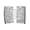 LOVEF 3Pcs Magic Hair Comb Ladies Bead Stretchy Women Hair Combs Professional Double Magic Slide Metal Comb Clip Hairpins
