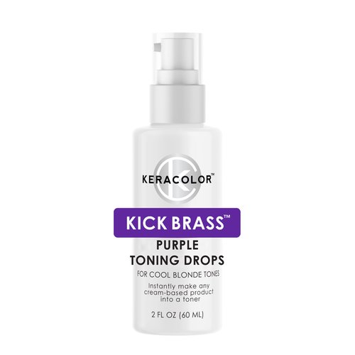 Keracolor Purple Toning Drops Concentrate To Create Your Own Purple Shampoo For Blonde Hair - Mix w/Any Shampoo, Conditioner, Or Cream Styler, Violet, (Purple) 2 Fl. Oz.