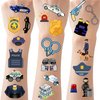 CupaPlay 300+PCS Police Car Tattoos Temporary Stickers for Kids - Police Car Theme Party Supplies Decorations Birthday Baby Shower Party Favors Goodie Bag Stuffers Favors Prize(24 Sheets)
