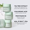 The Face Shop Tea Tree Pore Cream - Pore Minimizer, Hydrating, Soothing Face Moisturizer - AHA, BHA, PHA - Protects Skin Barrier - Hyaluronic Acid, Panthenol, Cica, Vitamin B5 - Korean Skin Care