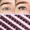 SLSXNL Natural Wispy Lash Clusters 9-14MM D Curl Cluster Eyelash Extensions Soft Eyelash Clusters,9mm 10mm 12mm 14mm False Eyelashes 120pcs Lash Clusters