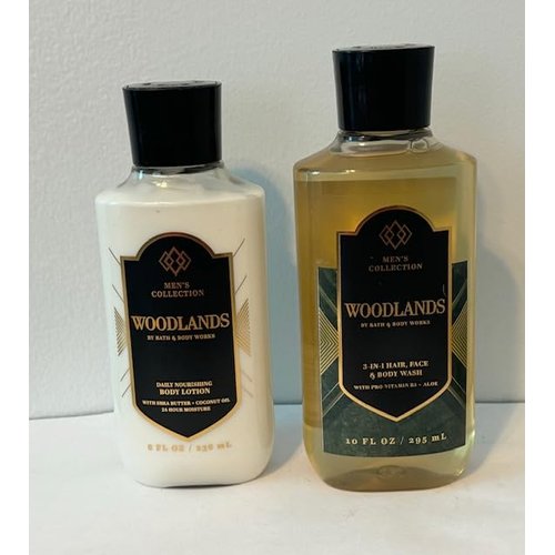 Woodlands Duo Gift Set - Body Lotion and 3 in 1 Hair, Face & Body Wash (Packaging may vary)