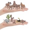 Fantarea Desert Wild Animal Model Figures Playsets 11 PCS Mini Cactus Armadillo Snake Lynx Wolf Scorpion Marmot Figurines Decoration Set Toys for Boys Girls Kids