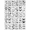 30 Sheets Butterfly Temporary Tattoos for Women Girls 3D Butterfly Flower Sexy Fake Tattoo Stickers Waterproof Body Art Black Temp Tattoo Paper (Black Butterfly)