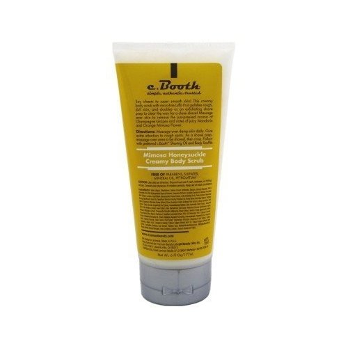 C.Booth Mimosa Honeysuckle Creamy Body Scrub 6 Ounce Tube (177ml)