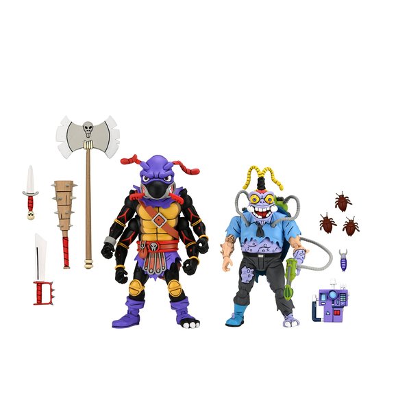 NECA Teenage Mutant Ninja Turtles 7" Scale Antrax & Scumbug Collectible Action Figures Set