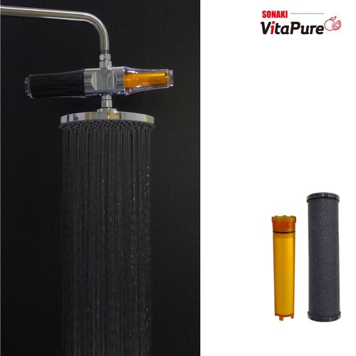 VTX-03R Refill Shower Filter Cartridges for VitaMax Combo SUF-300VTX, 1 CarboMax & 3 Vitamin C filters