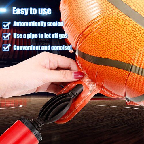 6 Pieces Set 18 Inch Basketball Balloons Party Supplies Aluminum Foil Balloon Basketball Party Favors for Birthday Sports Theme Party Supplies Party Decoration